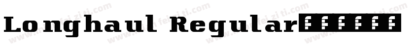 Longhaul Regular字体转换